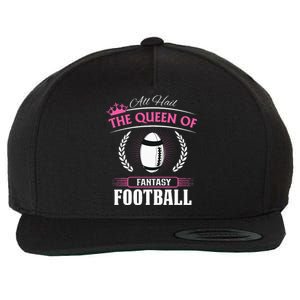 Queen Of Fantasy Football Funny Womens Fantasy Football Wool Snapback Cap