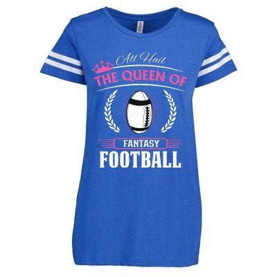 Queen Of Fantasy Football Funny Womens Fantasy Football Enza Ladies Jersey Football T-Shirt