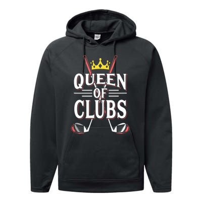 Queen Of Golf Club Tank Top Performance Fleece Hoodie