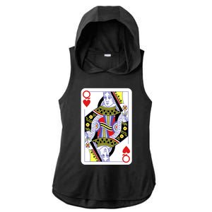 Queen Of Hearts Playing Cards Halloween Costume Casino Easy Great Gift Ladies PosiCharge Tri-Blend Wicking Draft Hoodie Tank