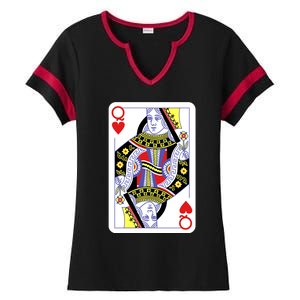 Queen Of Hearts Playing Cards Halloween Costume Casino Easy Great Gift Ladies Halftime Notch Neck Tee