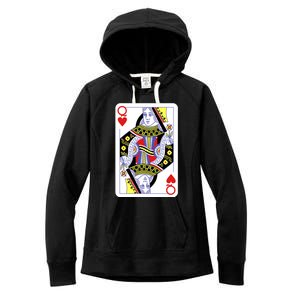 Queen Of Hearts Playing Cards Halloween Costume Casino Easy Great Gift Women's Fleece Hoodie