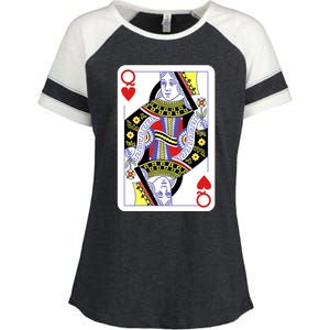 Queen Of Hearts Playing Cards Halloween Costume Casino Easy Great Gift Enza Ladies Jersey Colorblock Tee