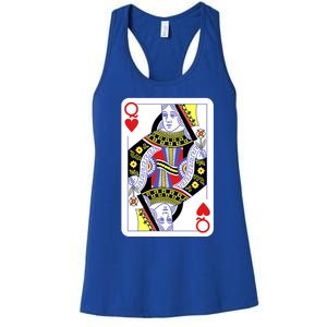 Queen Of Hearts Playing Cards Halloween Costume Casino Easy Great Gift Women's Racerback Tank