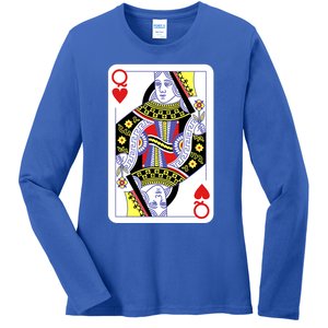 Queen Of Hearts Playing Cards Halloween Costume Casino Easy Great Gift Ladies Long Sleeve Shirt