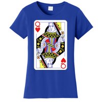 Queen Of Hearts Playing Cards Halloween Costume Casino Easy Great Gift Women's T-Shirt