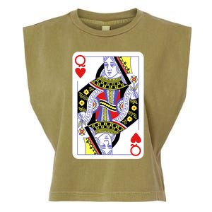 Queen Of Hearts Playing Cards Halloween Costume Casino Easy Great Gift Garment-Dyed Women's Muscle Tee