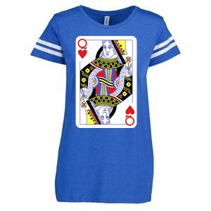 Queen Of Hearts Playing Cards Halloween Costume Casino Easy Great Gift Enza Ladies Jersey Football T-Shirt