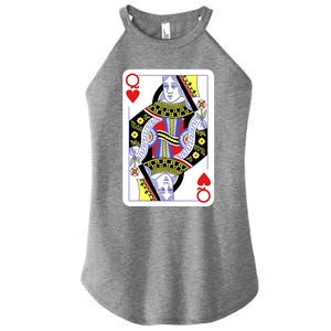 Queen Of Hearts Playing Cards Halloween Costume Casino Easy Great Gift Women's Perfect Tri Rocker Tank