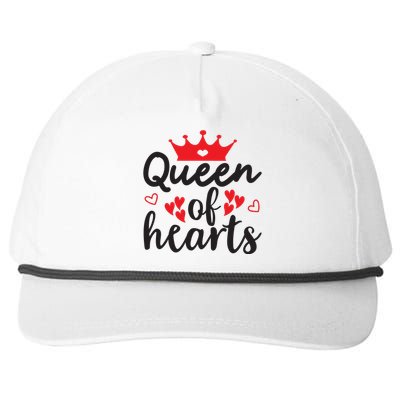 Queen Of Hearts, Wedding, Romantic, Valentine White Snapback Five-Panel Rope Hat