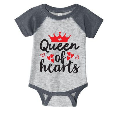 Queen Of Hearts, Wedding, Romantic, Valentine White Infant Baby Jersey Bodysuit