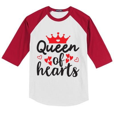 Queen Of Hearts, Wedding, Romantic, Valentine White Kids Colorblock Raglan Jersey