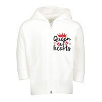 Queen Of Hearts, Wedding, Romantic, Valentine White Toddler Zip Fleece Hoodie