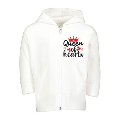 Queen Of Hearts, Wedding, Romantic, Valentine White Toddler Zip Fleece Hoodie