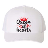 Queen Of Hearts, Wedding, Romantic, Valentine White Yupoong Adult 5-Panel Trucker Hat