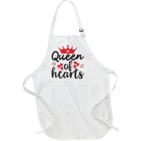 Queen Of Hearts, Wedding, Romantic, Valentine White Full-Length Apron With Pockets