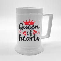 Queen Of Hearts, Wedding, Romantic, Valentine White Beer Stein