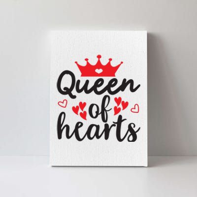 Queen Of Hearts, Wedding, Romantic, Valentine White Canvas