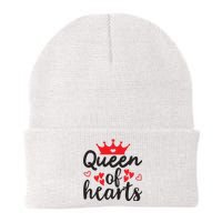 Queen Of Hearts, Wedding, Romantic, Valentine White Knit Cap Winter Beanie