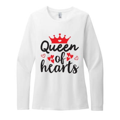 Queen Of Hearts, Wedding, Romantic, Valentine White Womens CVC Long Sleeve Shirt