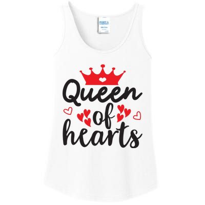 Queen Of Hearts, Wedding, Romantic, Valentine White Ladies Essential Tank