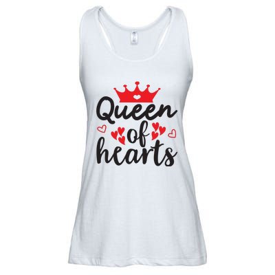 Queen Of Hearts, Wedding, Romantic, Valentine White Ladies Essential Flowy Tank