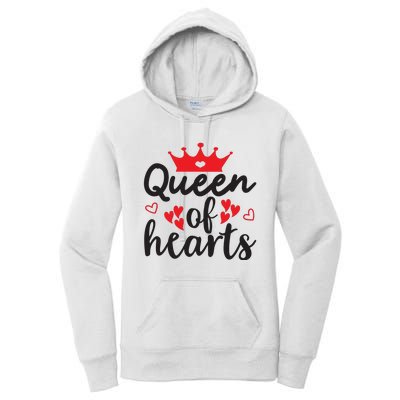 Queen Of Hearts, Wedding, Romantic, Valentine White Women's Pullover Hoodie