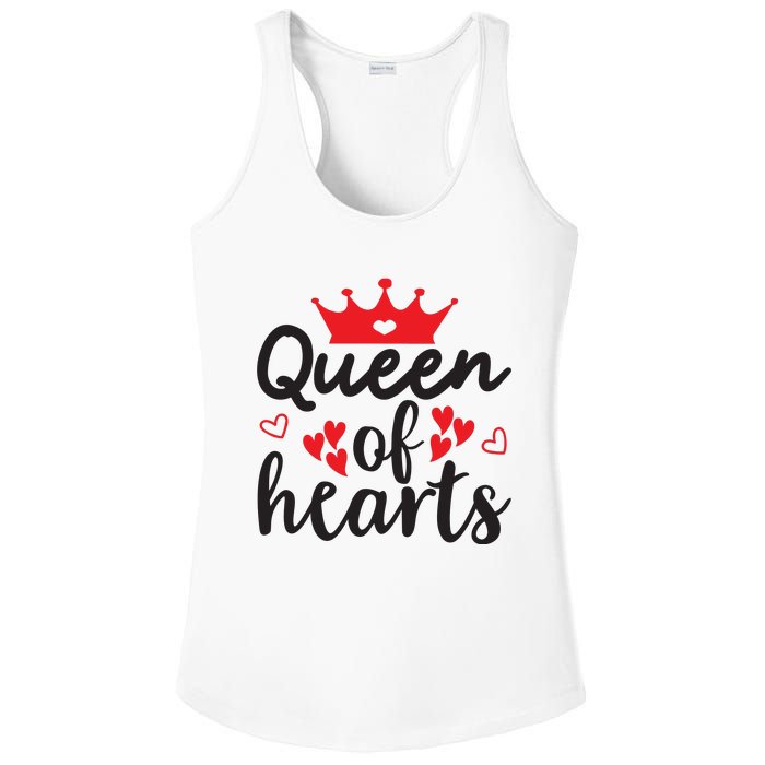 Queen Of Hearts, Wedding, Romantic, Valentine White Ladies PosiCharge Competitor Racerback Tank