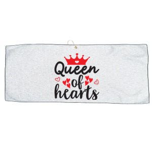 Queen Of Hearts, Wedding, Romantic, Valentine White Large Microfiber Waffle Golf Towel