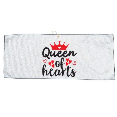 Queen Of Hearts, Wedding, Romantic, Valentine White Large Microfiber Waffle Golf Towel