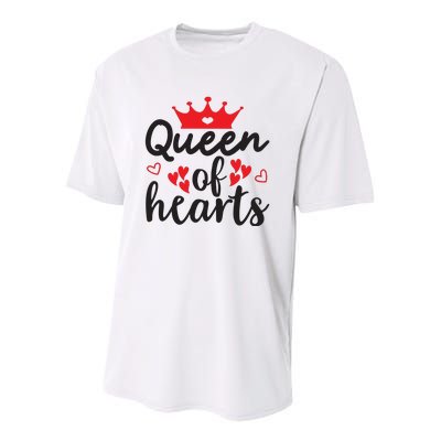 Queen Of Hearts, Wedding, Romantic, Valentine White Youth Performance Sprint T-Shirt