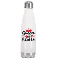 Queen Of Hearts, Wedding, Romantic, Valentine White Stainless Steel Insulated Water Bottle