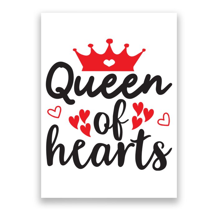 Queen Of Hearts, Wedding, Romantic, Valentine White Poster