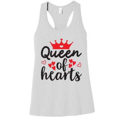 Queen Of Hearts, Wedding, Romantic, Valentine White Women's Racerback Tank