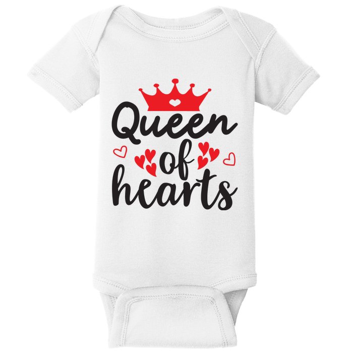 Queen Of Hearts, Wedding, Romantic, Valentine White Baby Bodysuit