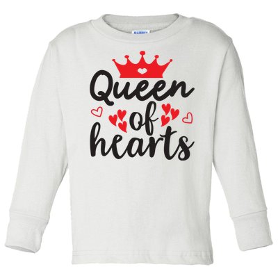 Queen Of Hearts, Wedding, Romantic, Valentine White Toddler Long Sleeve Shirt