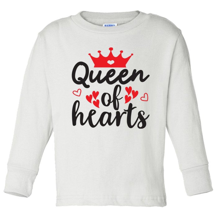 Queen Of Hearts, Wedding, Romantic, Valentine White Toddler Long Sleeve Shirt