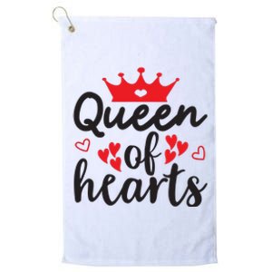 Queen Of Hearts, Wedding, Romantic, Valentine White Platinum Collection Golf Towel