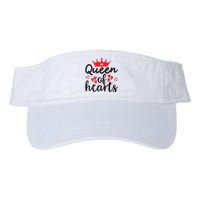 Queen Of Hearts, Wedding, Romantic, Valentine White Valucap Bio-Washed Visor