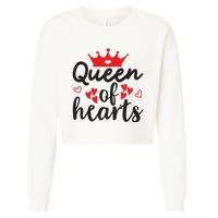 Queen Of Hearts, Wedding, Romantic, Valentine White Cropped Pullover Crew