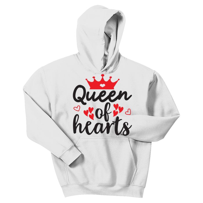 Queen Of Hearts, Wedding, Romantic, Valentine White Kids Hoodie