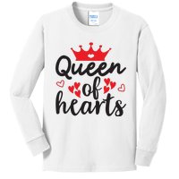 Queen Of Hearts, Wedding, Romantic, Valentine White Kids Long Sleeve Shirt