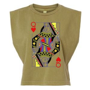 Queen Of Hearts Deck Of Cards Playing Cards Halloween Poker Garment-Dyed Women's Muscle Tee