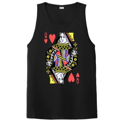 Queen Of Hearts Playing Card Halloween Costume Valentines Meaningful Gift PosiCharge Competitor Tank