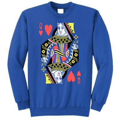 Queen Of Hearts Playing Card Halloween Costume Valentines Meaningful Gift Sweatshirt