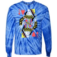 Queen Of Hearts Playing Card Halloween Costume Valentines Meaningful Gift Tie-Dye Long Sleeve Shirt