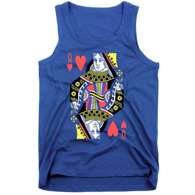 Queen Of Hearts Playing Card Halloween Costume Valentines Meaningful Gift Tank Top