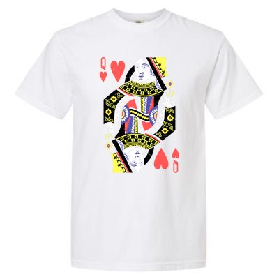 Queen Of Hearts Playing Card Halloween Costume Valentines Meaningful Gift Garment-Dyed Heavyweight T-Shirt