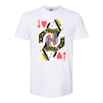 Queen Of Hearts Playing Card Halloween Costume Valentines Meaningful Gift Softstyle CVC T-Shirt