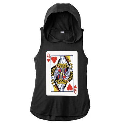 Queen Of Hearts Ladies PosiCharge Tri-Blend Wicking Draft Hoodie Tank